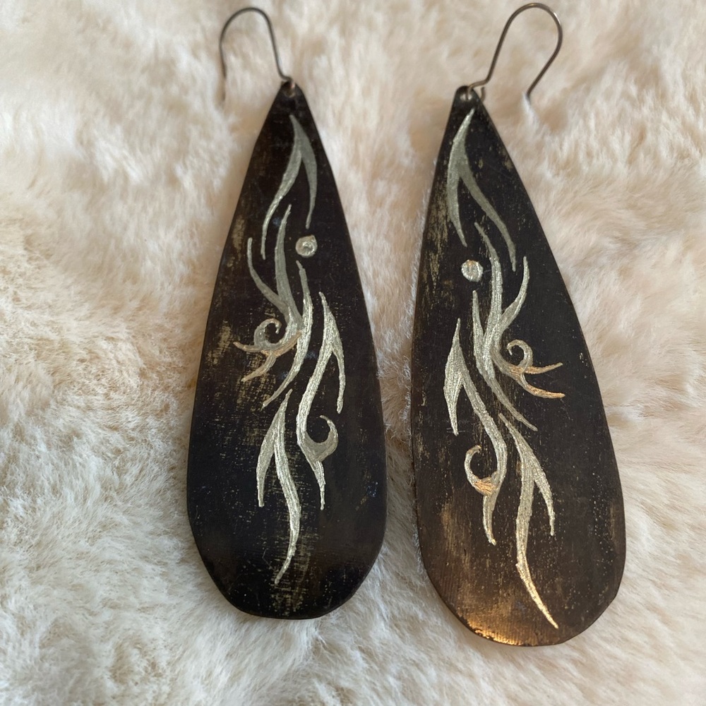 Hand forged earrings